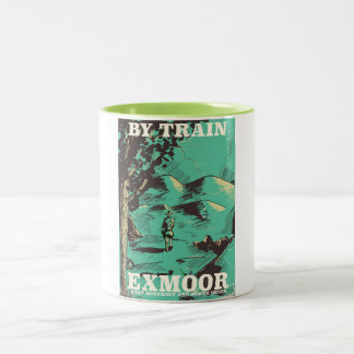 Taza Bicolor Poster de viajes de vintage del Parque Nacional Ex