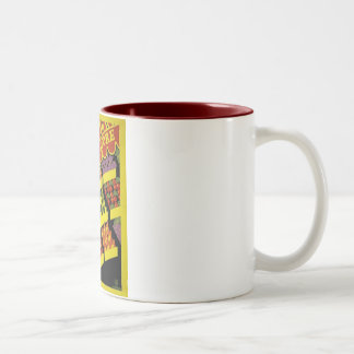 Taza Bicolor Poster de WPA del almacén de la fruta -