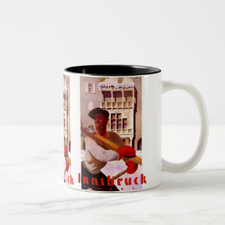 Taza Bicolor Poster del viaje del vintage de "Innsbruck"
