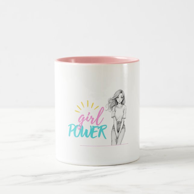 Taza Bicolor Potencia chica | Coffee Mug (Centro)