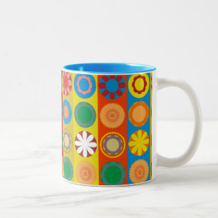 Taza Bicolor Potencia de las flores en las filas