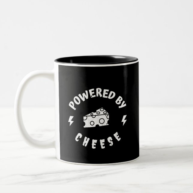 Taza Bicolor Powered By Cheese (Izquierda)