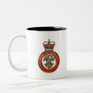 Taza Bicolor PPCLI Cap Badge on White Back Grote