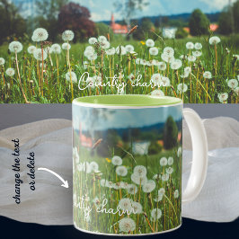 Taza Bicolor Pradera de verano con dientes de león