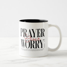 Taza Bicolor Prayer Over Worry mug