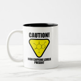 Taza Bicolor ¡Precaución! Niveles altos de cafeína presentes