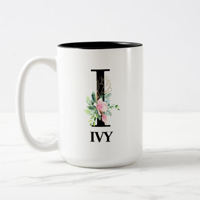 Taza Bicolor Preciosa inicial de monograma I (Izquierda)