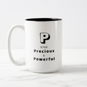 Taza Bicolor Precioso y Poderoso P - Lujo Personalizado