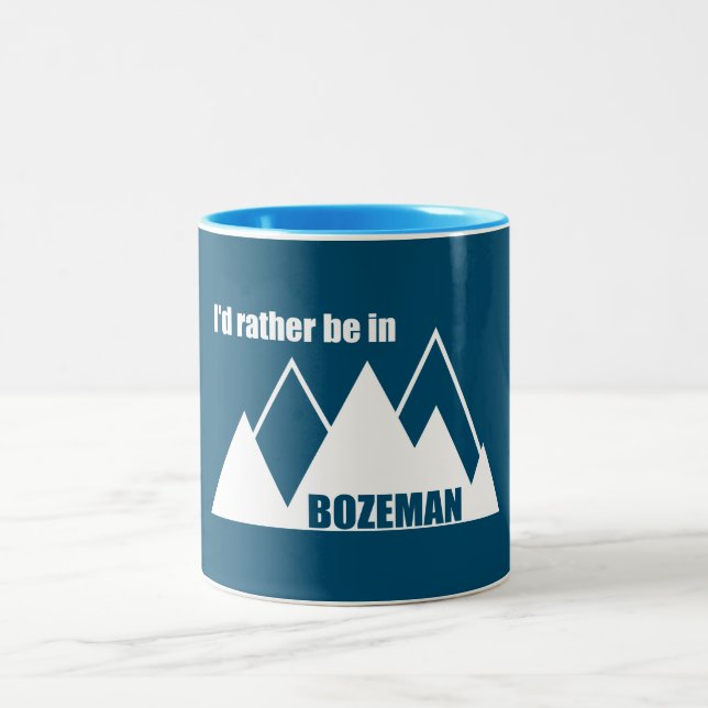 Taza Bicolor Preferiría Estar En La Montaña Bozeman Montana (Centro)