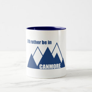 Taza Bicolor Preferiría Estar En La Montaña Canmore