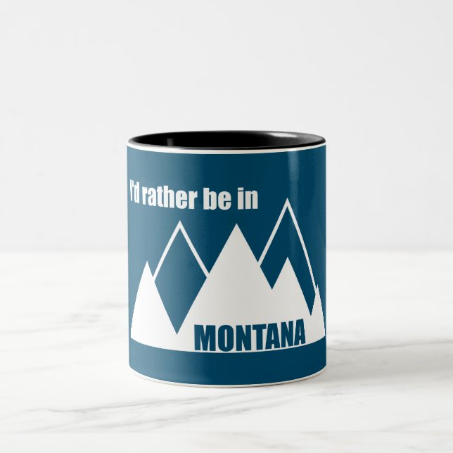 Taza Bicolor Preferiría Estar En La Montaña Montana (Centro)