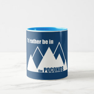 Taza Bicolor Preferiría Estar En La Montaña Poconos