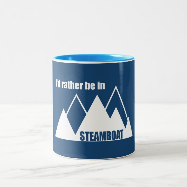Taza Bicolor Preferiría Estar En Montañas Colorado De Barcos De (Centro)