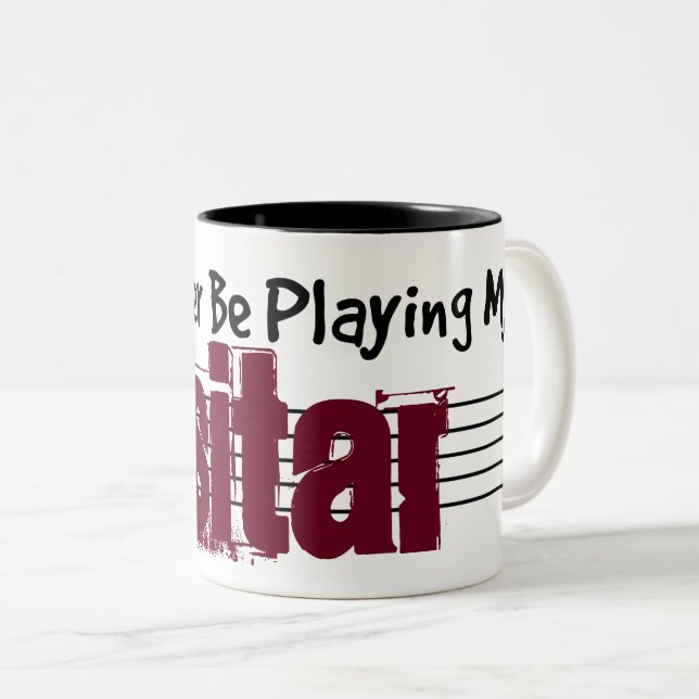 Taza Bicolor Preferiría Jugar Mi Sitar (Anverso derecho)