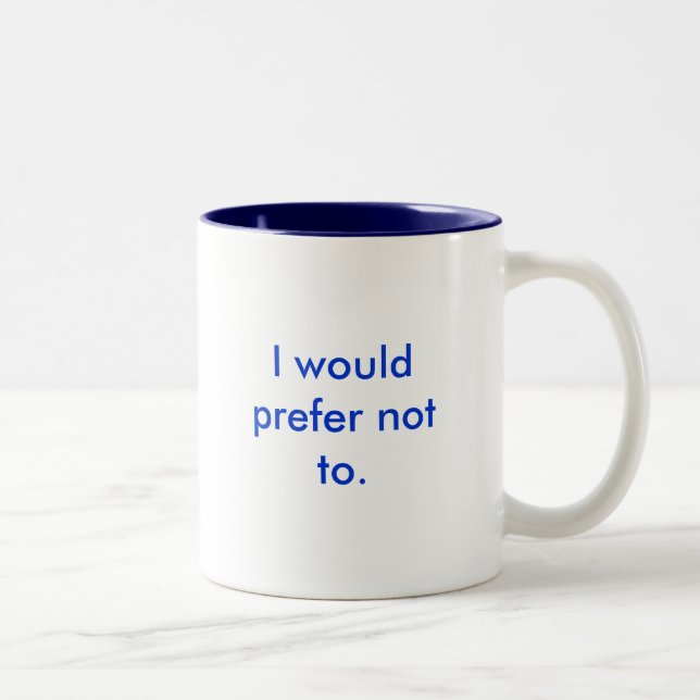Taza Bicolor Preferiría no a (Derecha)