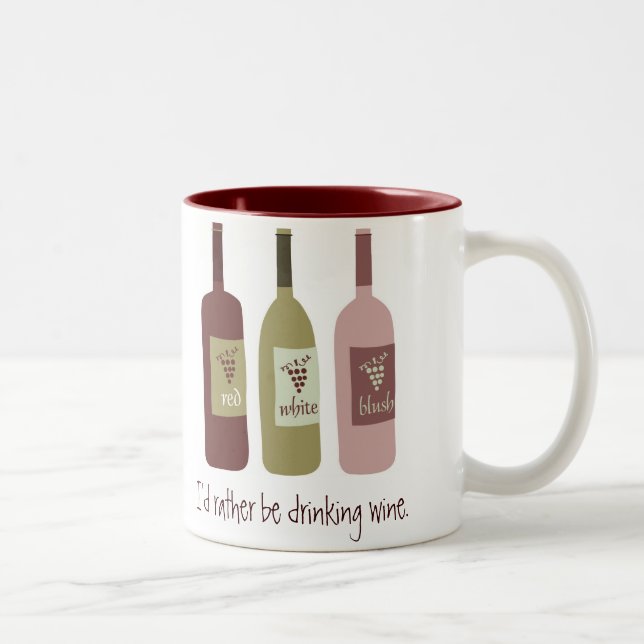 Taza Bicolor Prefiero beber vino (Derecha)