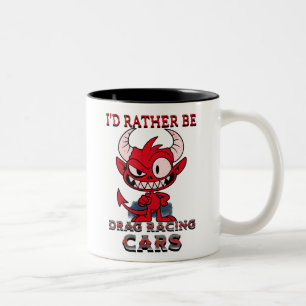 Taza Bicolor Prefiero estar corriendo carreras de arrancones di
