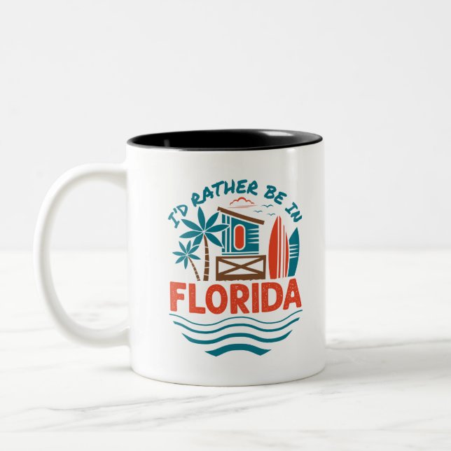 Taza Bicolor Prefiero estar en Florida (Izquierda)