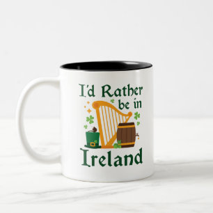 Taza Bicolor Prefiero estar en Irlanda