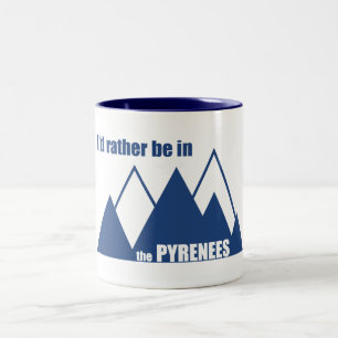 Taza Bicolor Prefiero estar en la montaña de los Pirineos