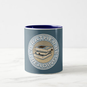Taza Bicolor Prefiero estar leyendo