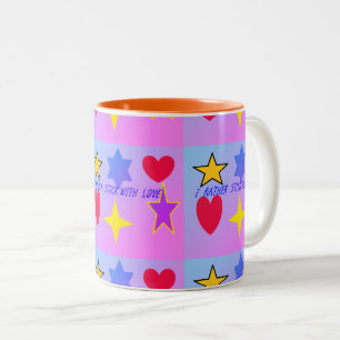 Taza Bicolor Prefiero quedarme con amor
