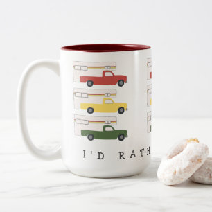 Taza Bicolor Prefiero ser RVing Motohome Camión Camping Rasta