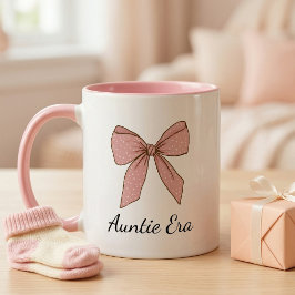 Taza Bicolor Pregnancy Announcement Gift For Aunt Proud Bow