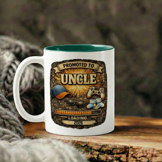 Taza Bicolor Pregnancy Announcement Gift for Uncle