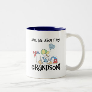 Taza Bicolor Preguntar por mis camisetas y regalos de nieto