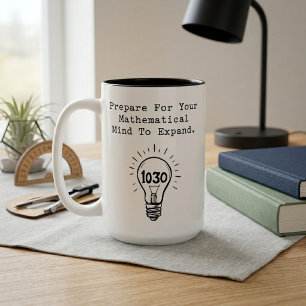 Taza Bicolor Prepara Tu Mente Matemática Para Expandirse