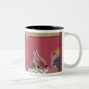 Taza Bicolor Preparación de la cama, Bilaspur, c.1690-1700