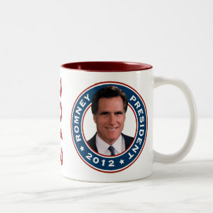 Taza Bicolor Presidente 2012 de Mitt Romney