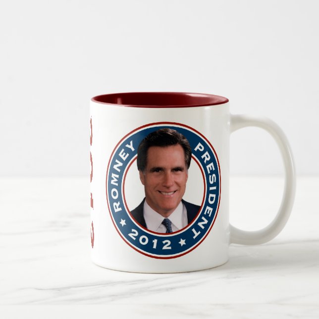 Taza Bicolor Presidente 2012 de Mitt Romney (Derecha)