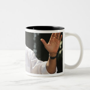 Taza Bicolor Presidente Barack responde preguntas sobre el