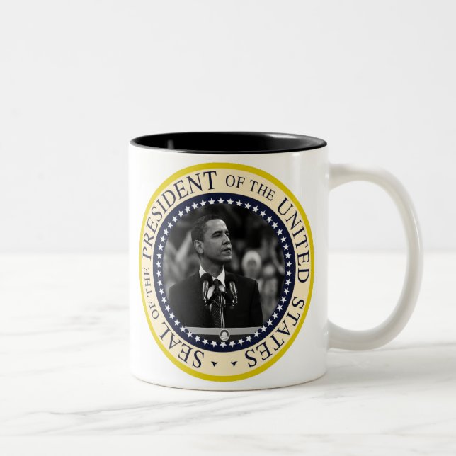 Taza Bicolor Presidente Obama Inauguration Keepsake (Derecha)