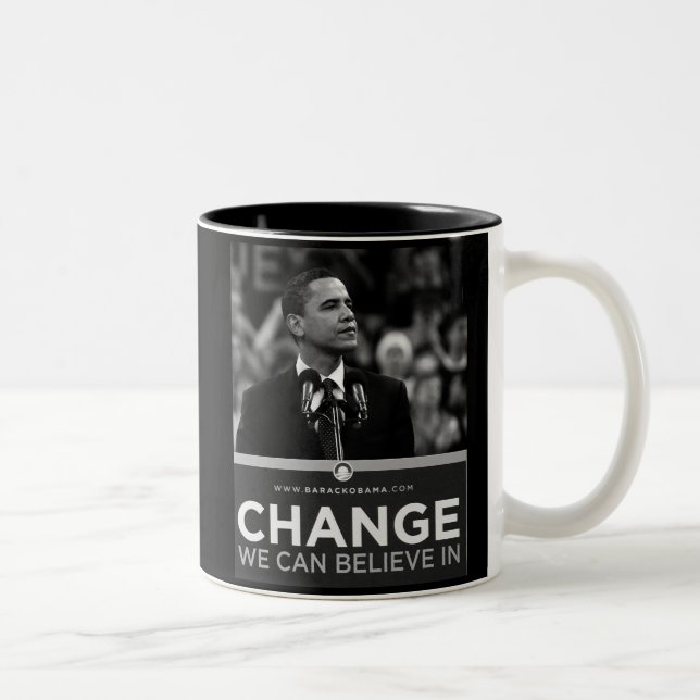 Taza Bicolor Presidente Obama Inauguration Keepsake (Derecha)
