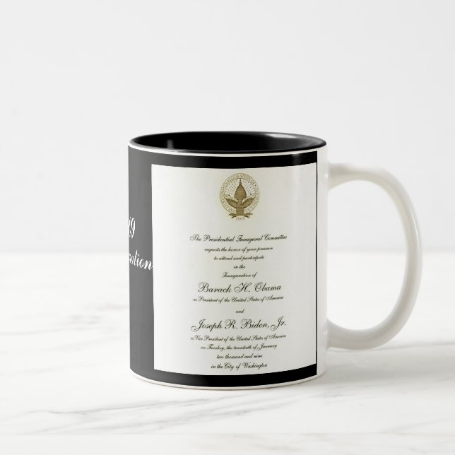 Taza Bicolor Presidente oficial Obama Invitation (Derecha)