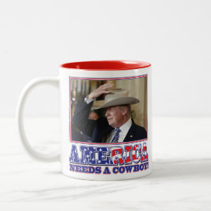 Taza Bicolor Presidente Trump Vaquero Americano