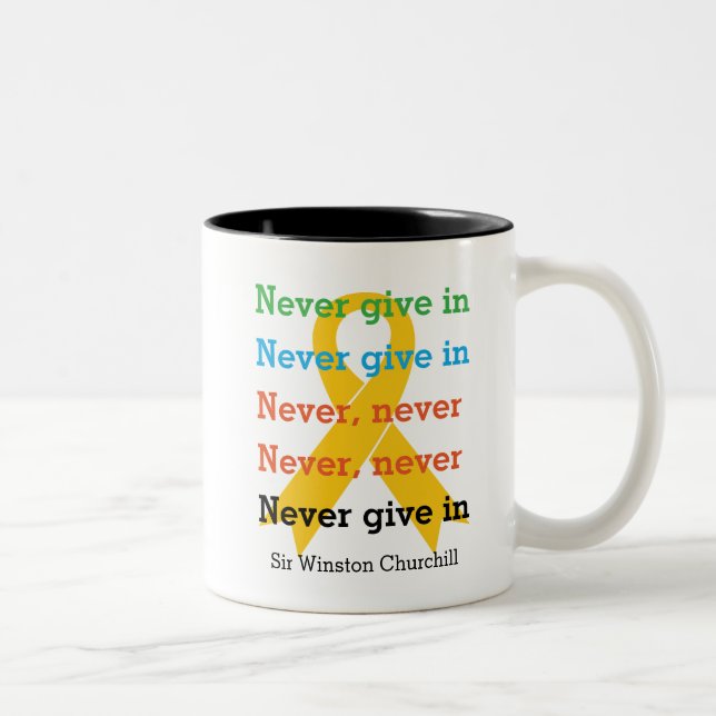 Taza Bicolor Prevención del suicidio NUNCA SE DA en la cita de  (Derecha)