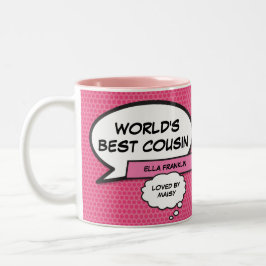 Taza Bicolor Prima divertida rosa tipográfica cómica