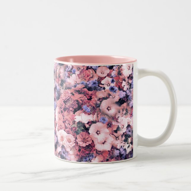 Taza Bicolor Primavera hermosa floral (Derecha)