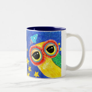Taza Bicolor Primer búho en espacio