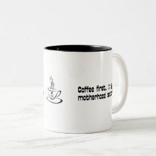 Taza Bicolor Primer Café Maternidad Segundo - Tipografía Audaz