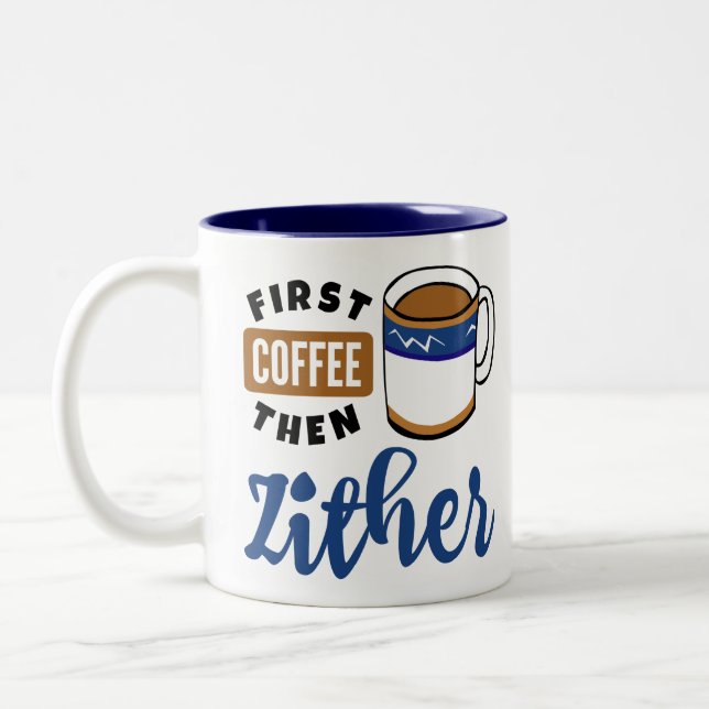 Taza Bicolor Primer café y después Zither Music Lover (Izquierda)