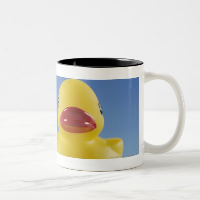 Taza Bicolor Primer de un pato de goma (Derecha)