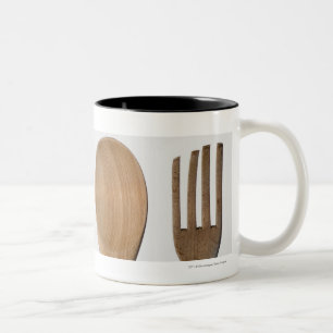 Taza Bicolor Primer de una bifurcación con una cuchara de