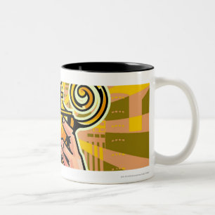 Taza Bicolor Primer del hombre de negocios que sostiene la