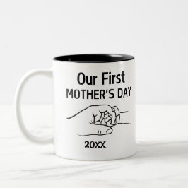 Taza Bicolor Primer Día de la Madre Año de Mug Personalizado