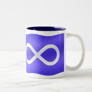 Taza Bicolor Primer Naciones Regalos Metis Flag Café Cup Mug